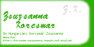 zsuzsanna korcsmar business card